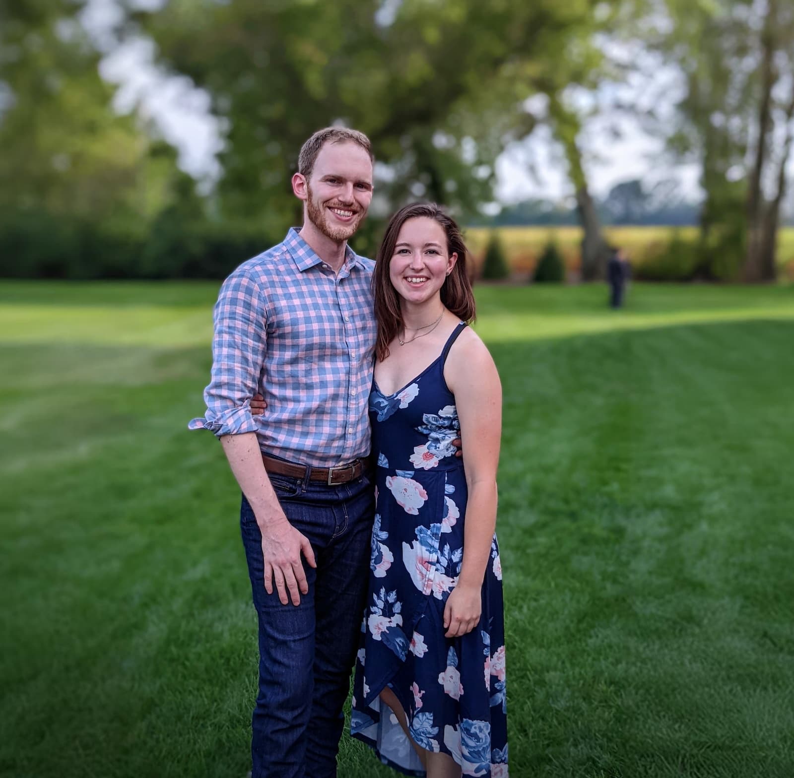 Drew and Ainsley standing together